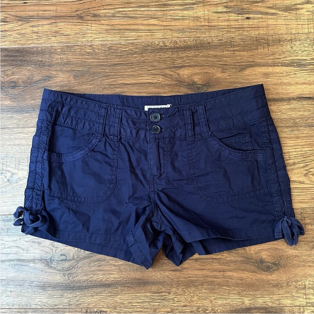 725 Original Micro Mini Low Rise Women Shorts 4 Blue Y2K Coquette Bratz Beachy